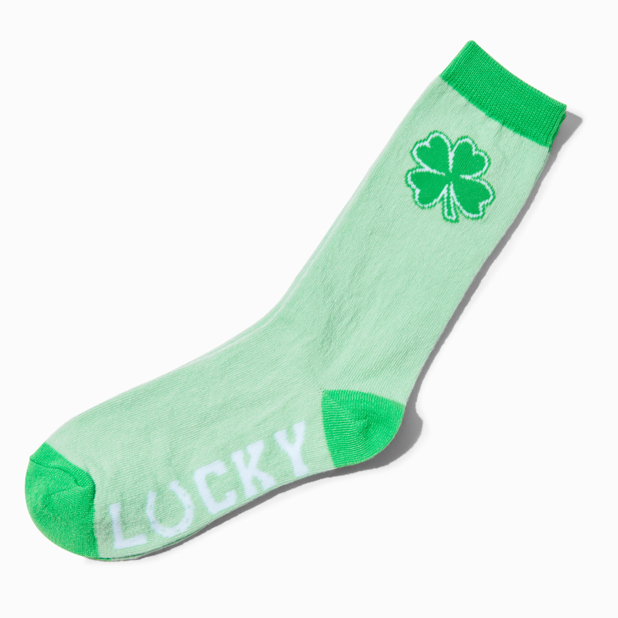 View Claires Lucky Shamrock Crew Socks information