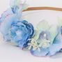 Blue Glitter Flower Crown,