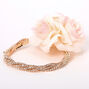 Rose Gold Rhinestone Twisted Flower Corsage - Pink,