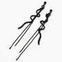 Black 3.5&quot; Crystal Snake Drop Earrings,