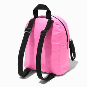 Pink Chevron Varsity Initial Mini Backpack - A,