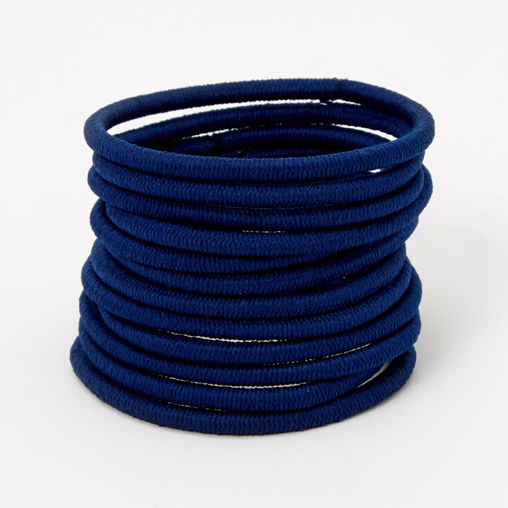 Luxe Elastic Hair Ties - Navy, 12 Pack,