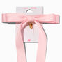 T H E M E x Claire&#39;s Pink Long Tail Gold-tone Heart Charm Hair Bow Clip,