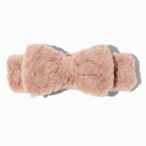 Nude Furry Makeup Bow Headwrap,