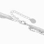 Silver Butterfly Chain Multi-Strand Necklace,
