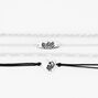 Silver Floral Tag Bracelets - 4 Pack,
