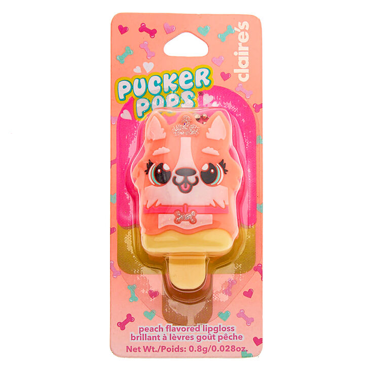 Pucker Pops Queenie the Corgi Lip Gloss - Peach,
