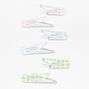Claire&#39;s Club Pastel Gingham Snap Hair Clips - 6 Pack,
