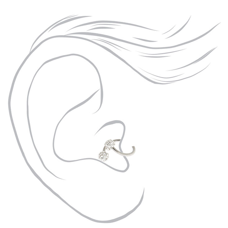 Silver 16G Fireball Spiral Tragus Hoop Earring,