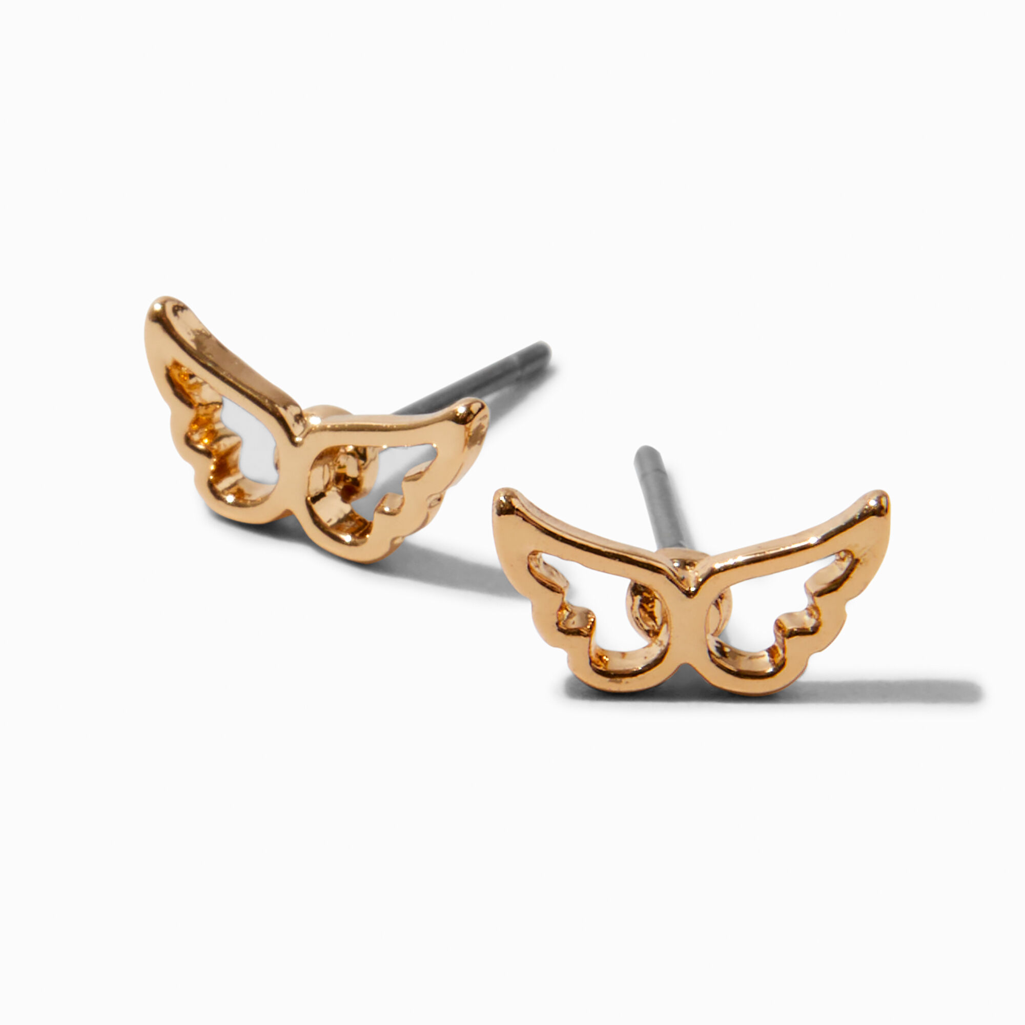 View Claires Tone Butterfly Wings Stud Earrings Gold information