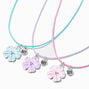 Best Friends Hibiscus Flower Pendant Necklaces - 2 Pack,