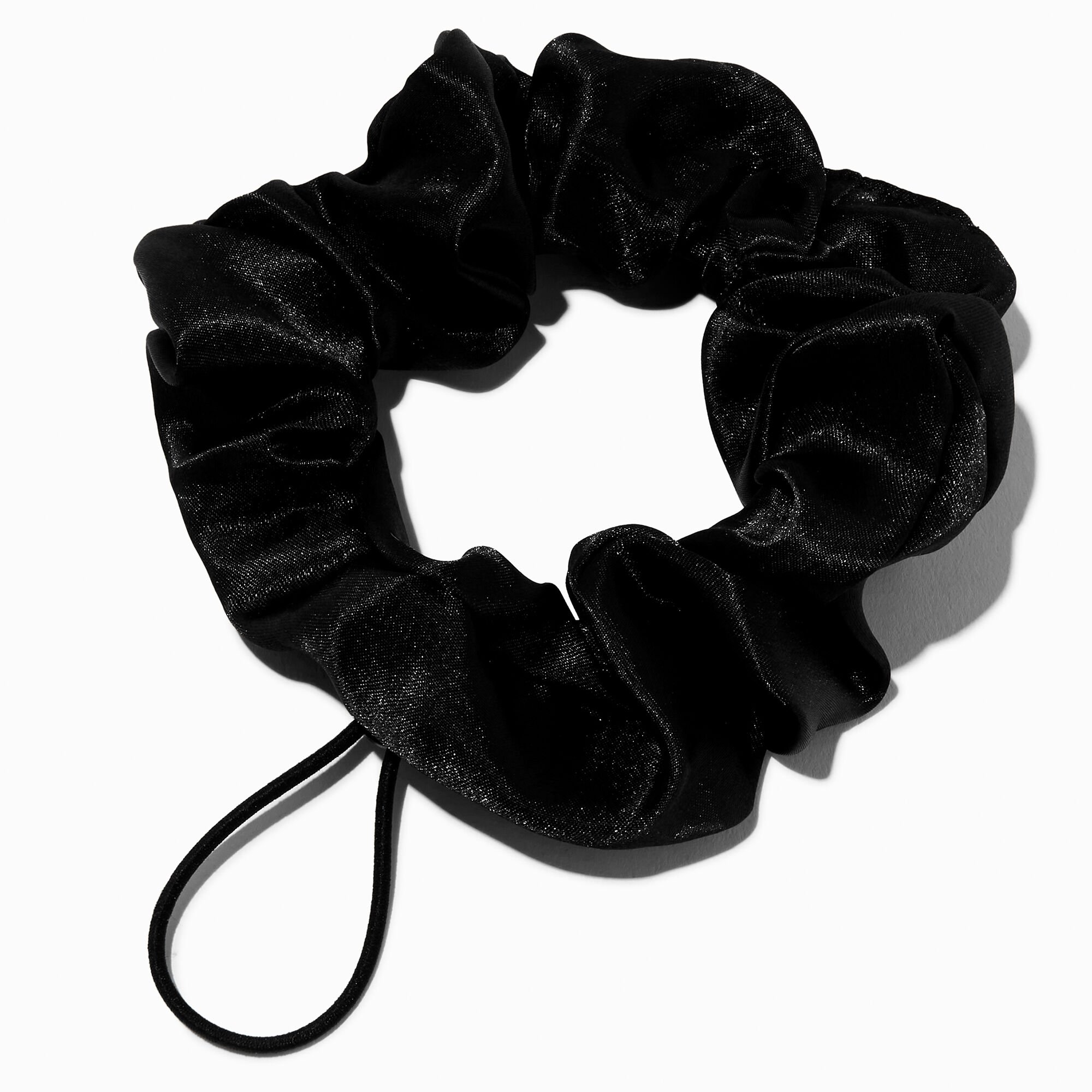 No Bad Hair Day by Claire's Black Adjustable Scrunchie,