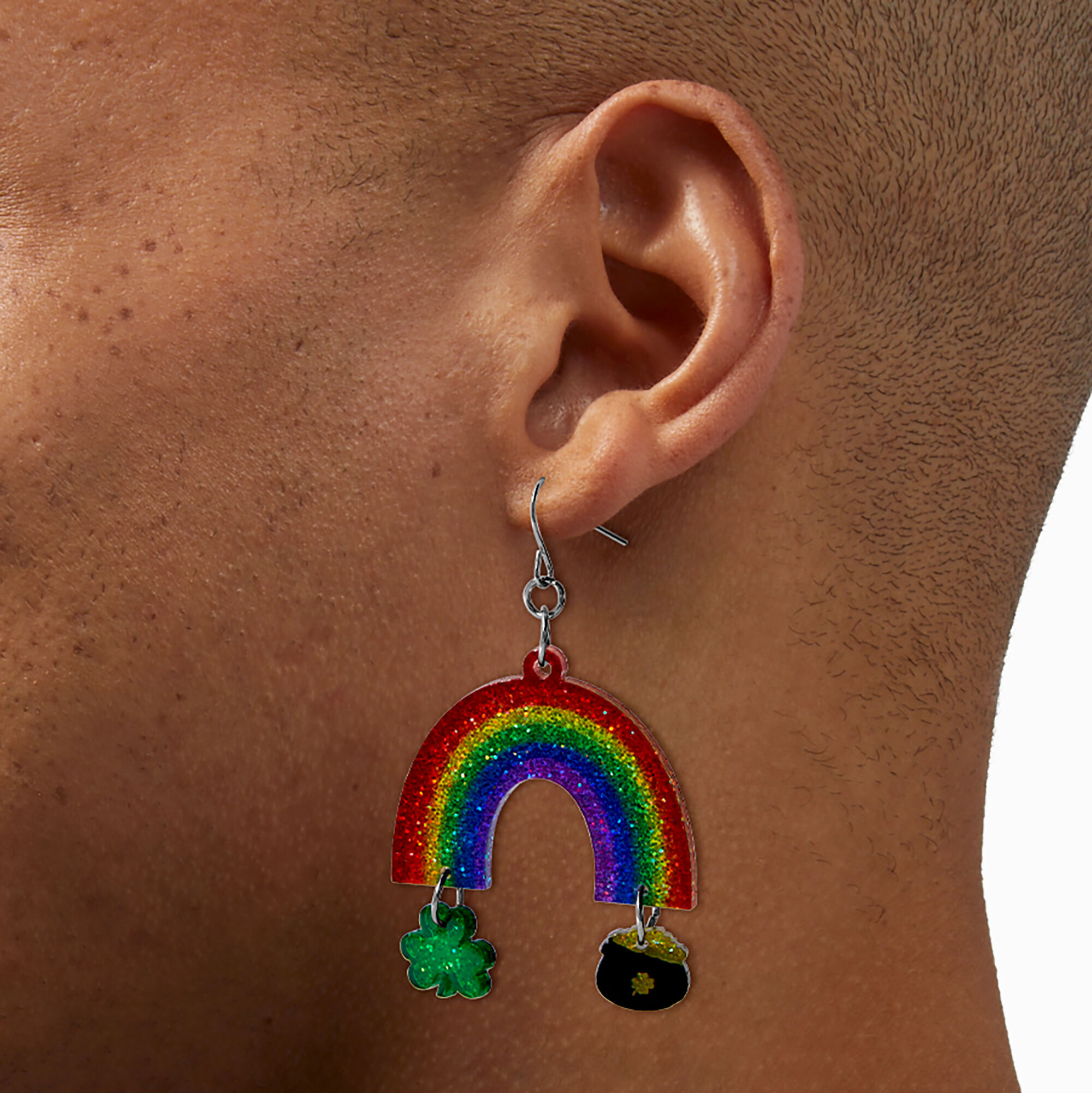 St. Patrick's Day Rainbow Drop Earrings,