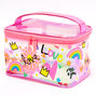Team Rainbow Transparent Makeup Bag - Pink,