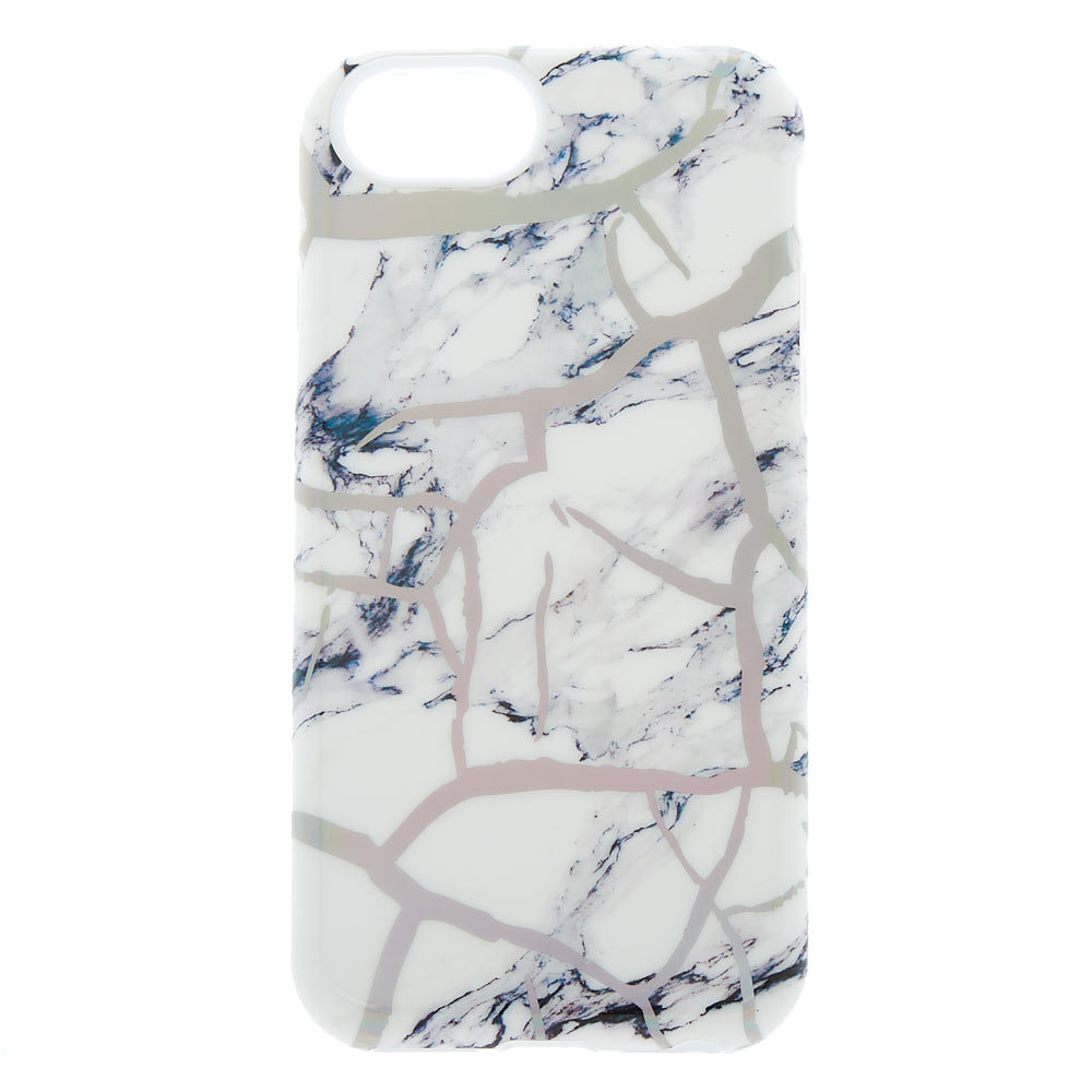 Holographic Cracked Marble Protective Phone Case - Fits iPhone 6/7/8/SE,