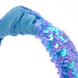 Sequin Knotted Headband - Blue,