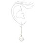 Silver 2&quot; Ice Cube Drop Earrings,
