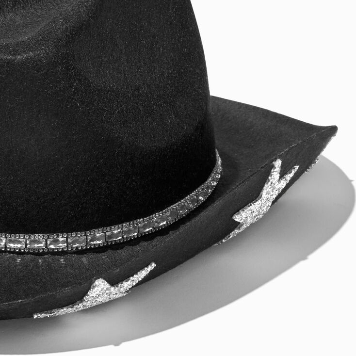 Silver Stars Black Cowboy Hat