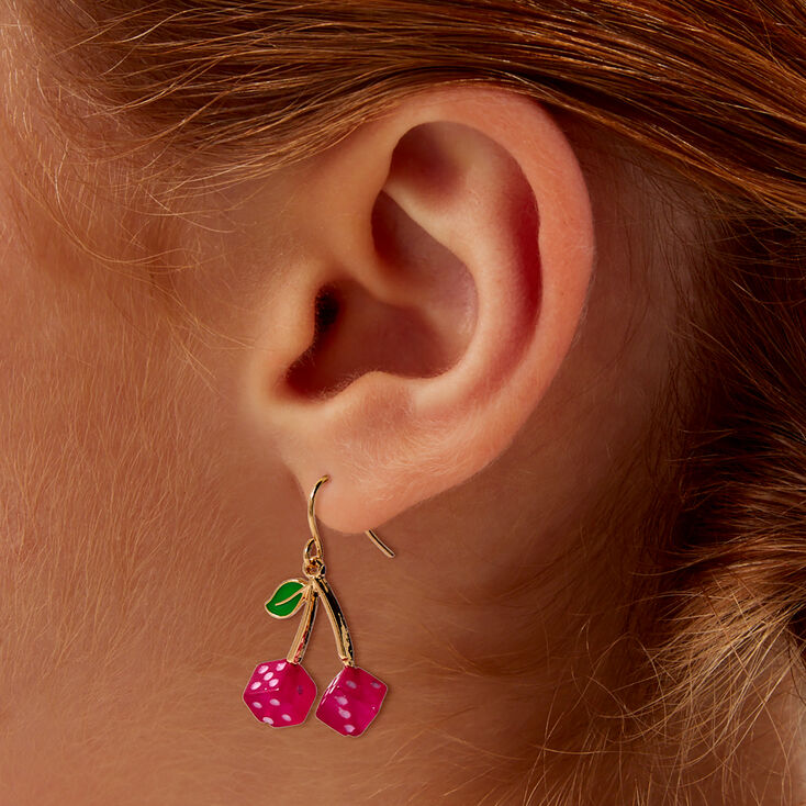 Cherry Dice 1&quot; Drop Earrings,