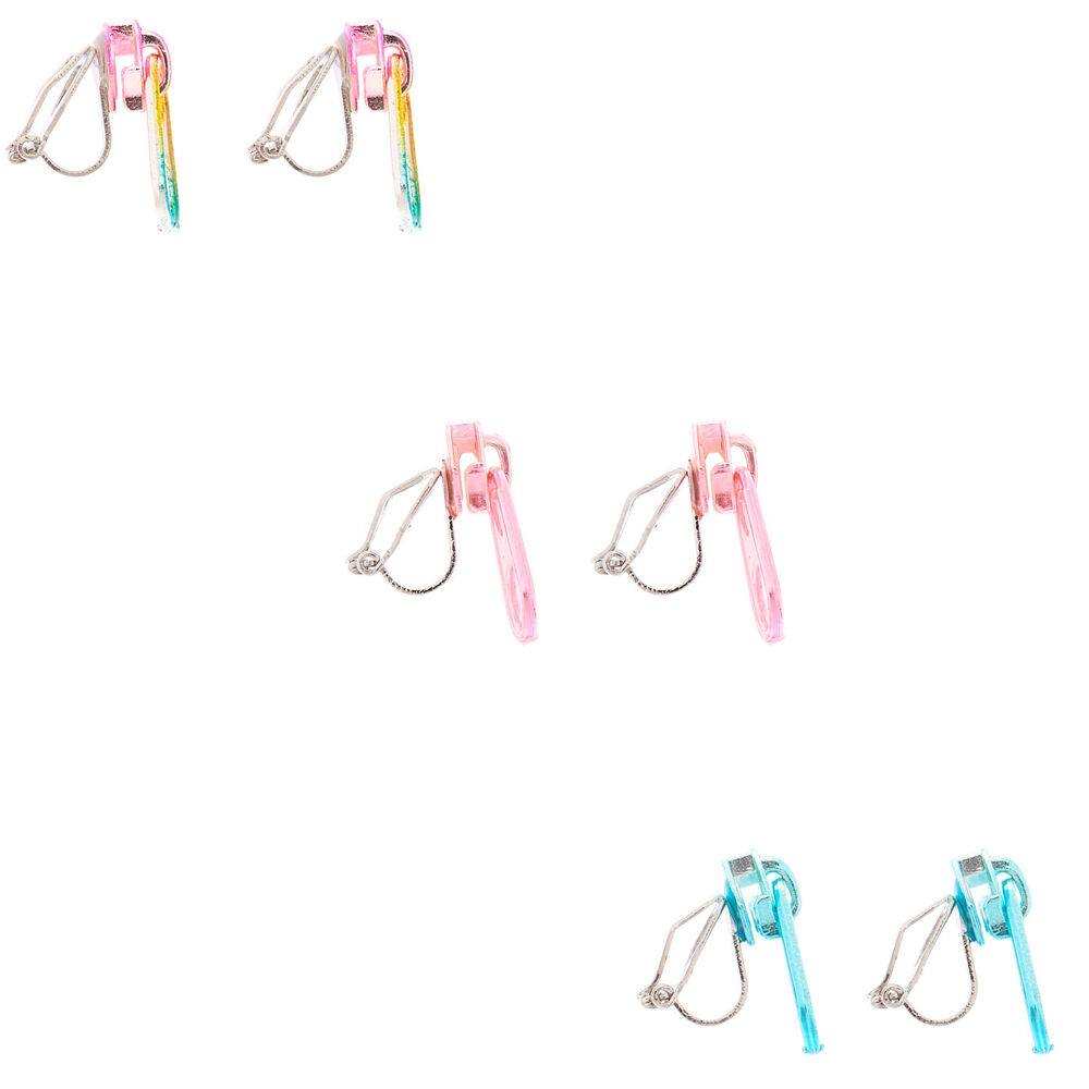 Zipper earrings cheap claire's