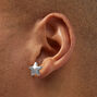 Clous d&rsquo;oreilles &eacute;toile couleur argent&eacute;e,