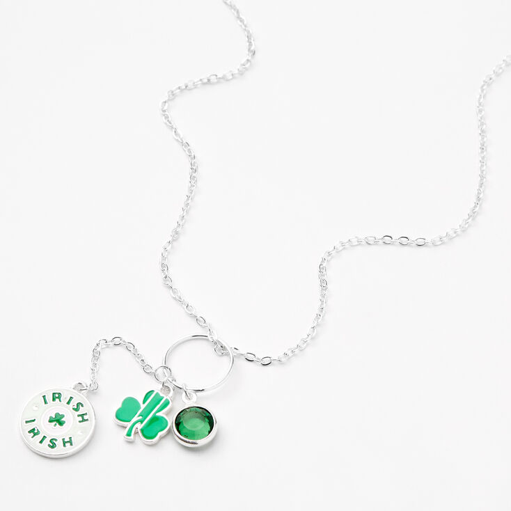 Claire's Collier à chaînes avec pendentif fête de la Saint-Patrick - Vert