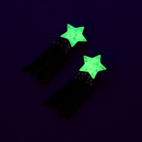 Glow in the Dark Shooting Star Stud Earrings ,