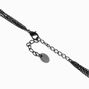 Hematite Cup Chain &amp; Pearl Tassel Y-Neck Multi-Strand Necklace,