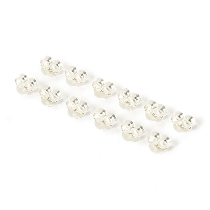 Sterling Silver Earring Back Replacements - 12 Pack