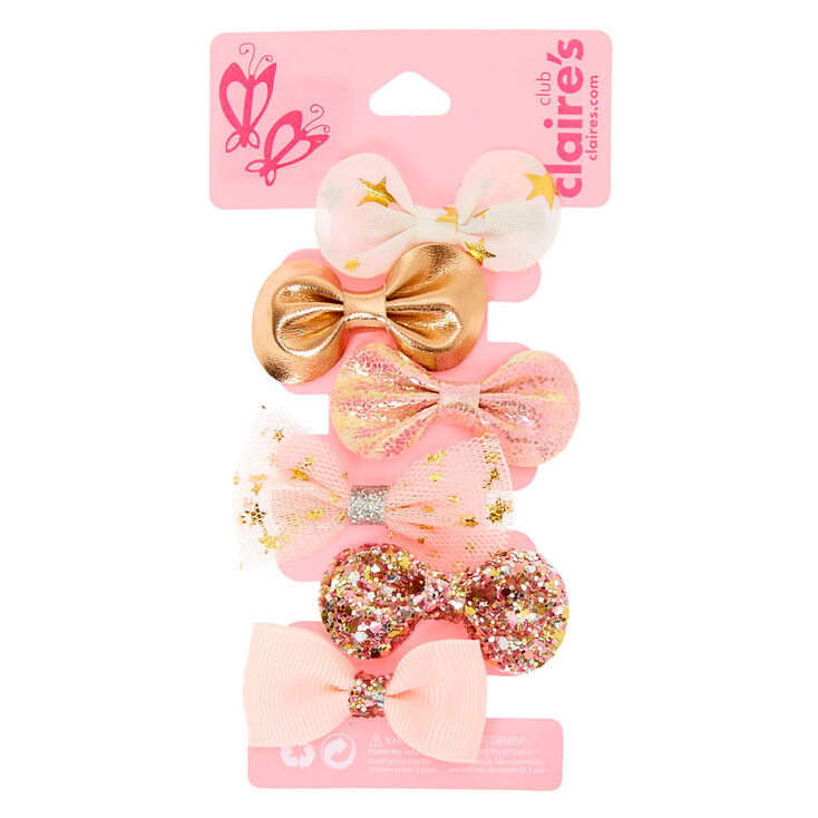 Claire&#39;s Club Ruffle Ribbon Bow Hair Clip,