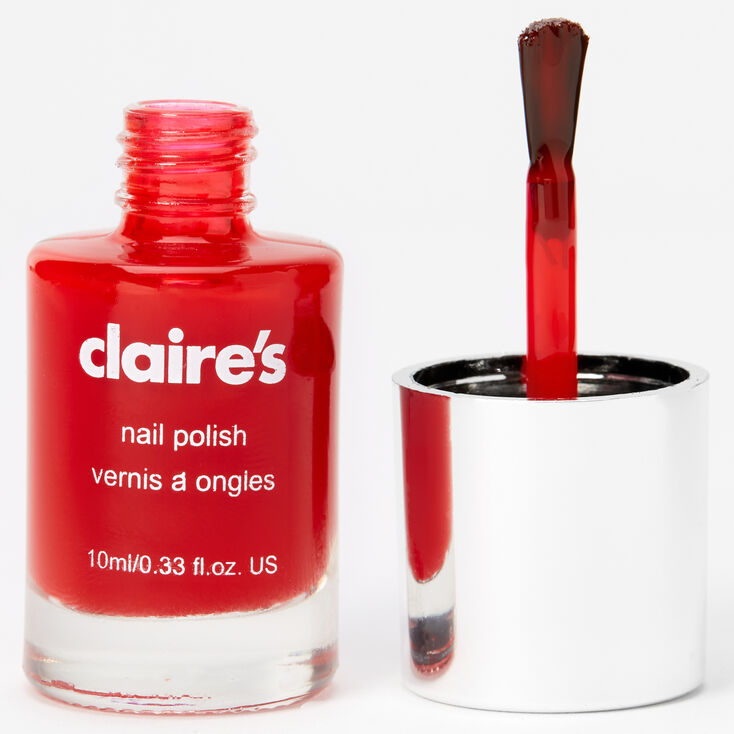 Solid Nail Polish - Bright Red | Claire's