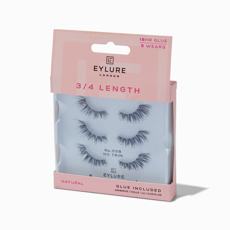 Eylure 3/4 Length False Lashes - No. 008, 3 Pack,