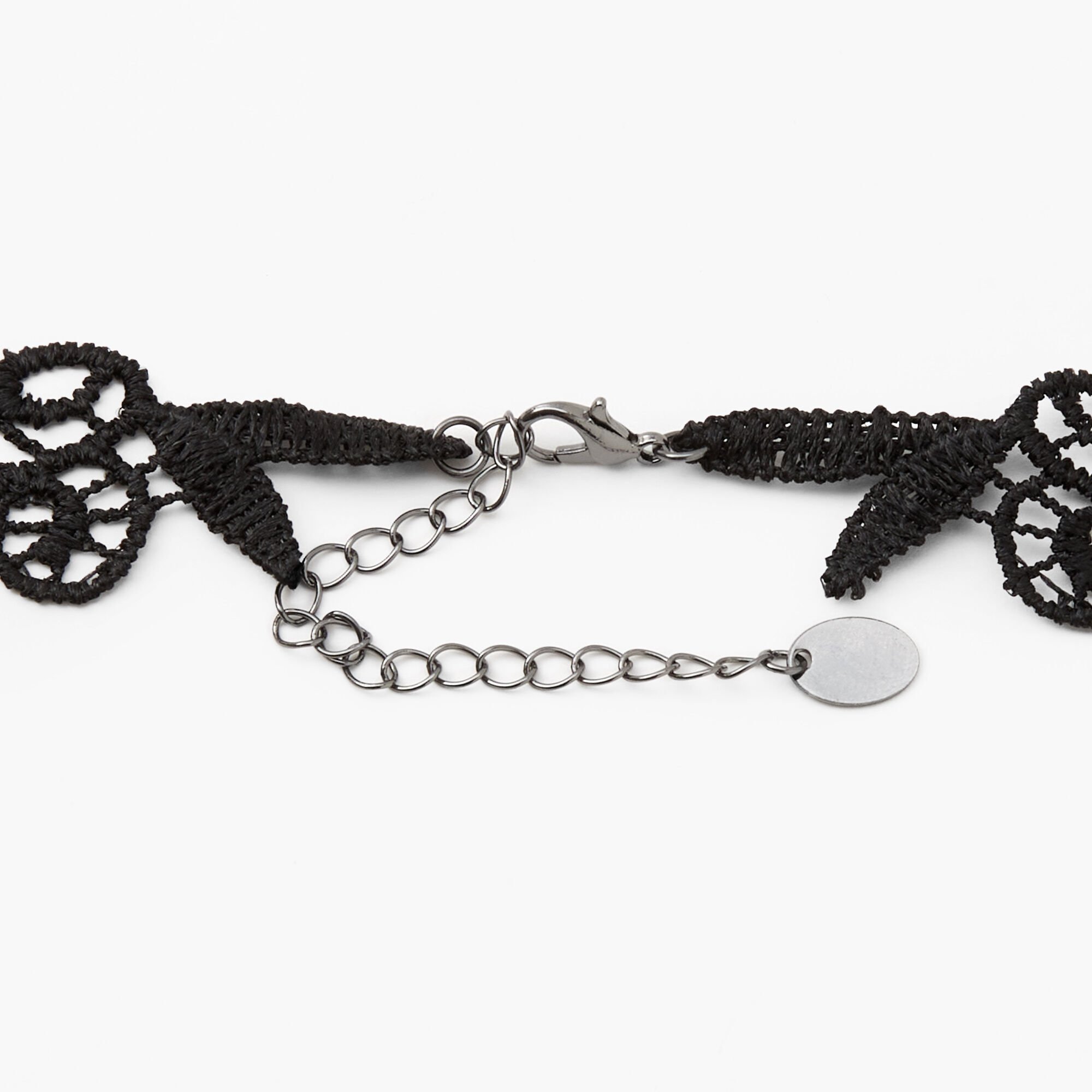 Halloween Black Lace Bib Necklace,