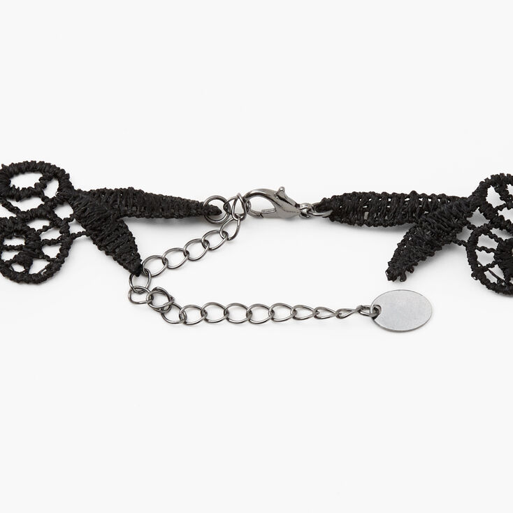 Halloween Black Lace Bib Necklace,