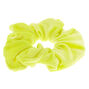 Chouchou en imitation velours - Jaune fluo,