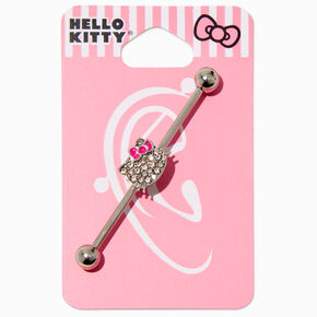 Hello Kitty&reg; Crystal Face 14G Industrial Bar,