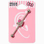 Hello Kitty&reg; Crystal Face 14G Industrial Bar,