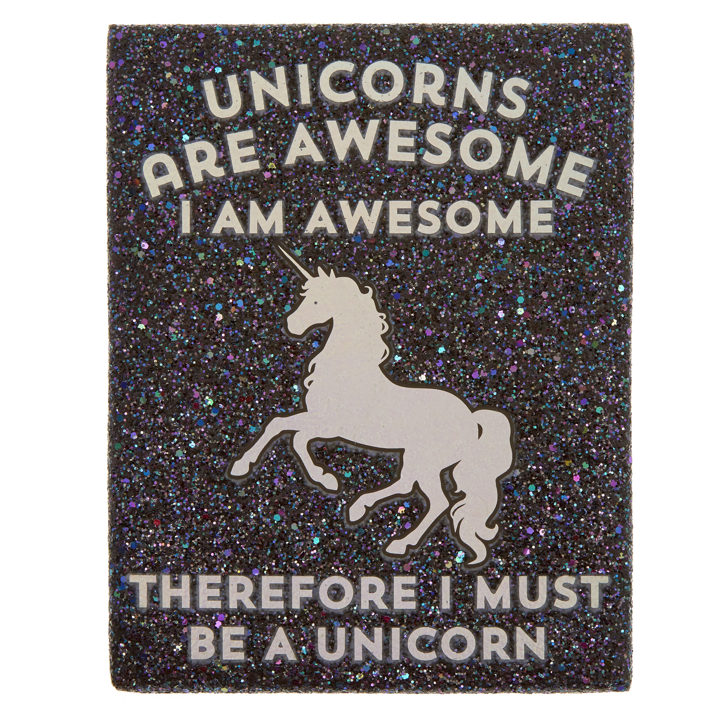 Unicorns are Awesome Glitter Wall Canvas,