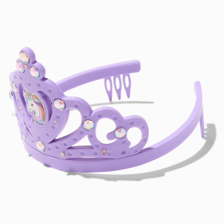 Claire&#39;s Club Unicorn Light-Up Purple Crown,