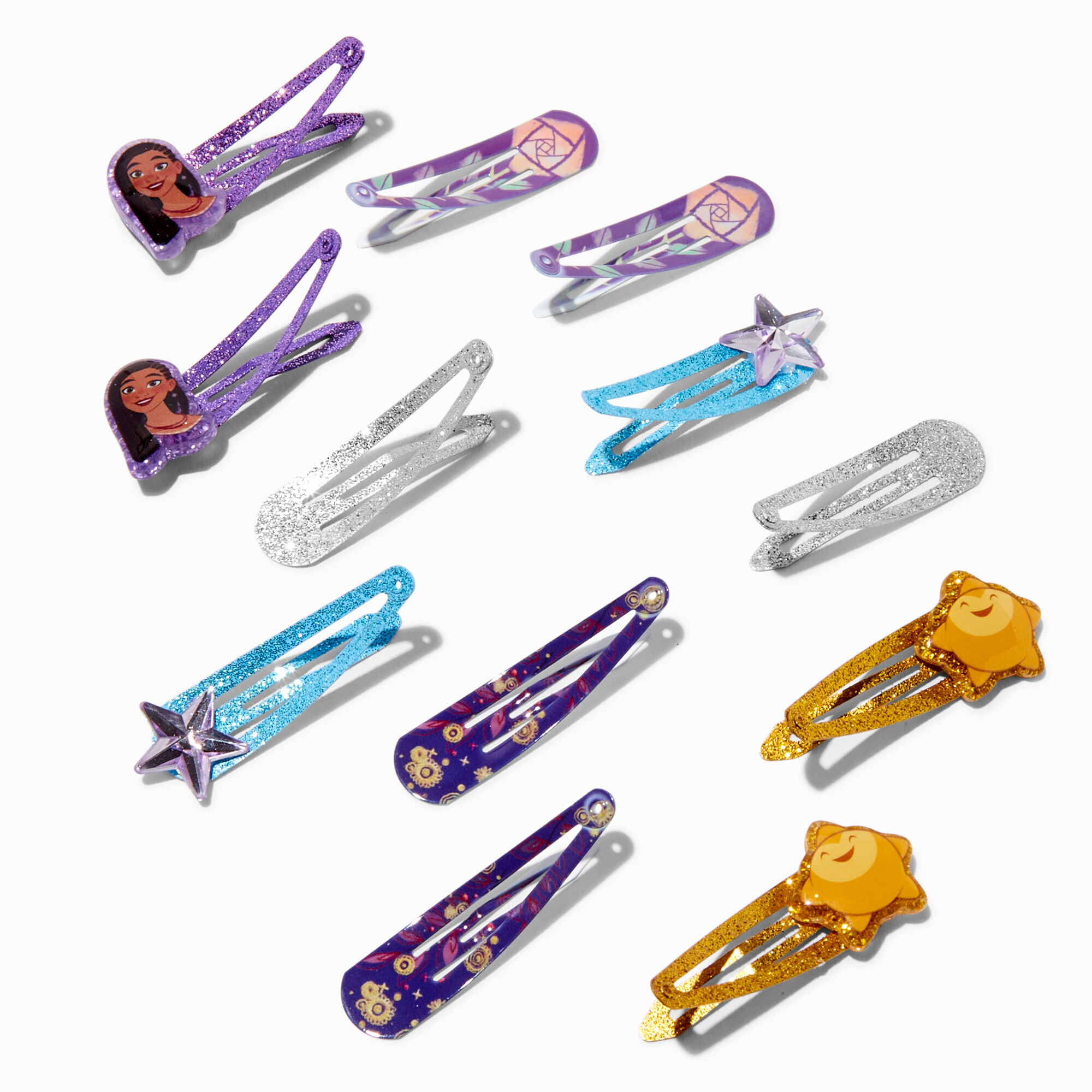 Barrettes clic clac ©Disney Wish en exclusivité chez Claire's – Lot de 12,