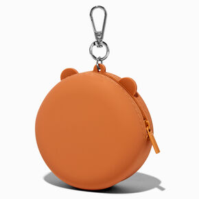 Capybara Frosted Donut Mini Mart Jelly Coin Purse Keychain,