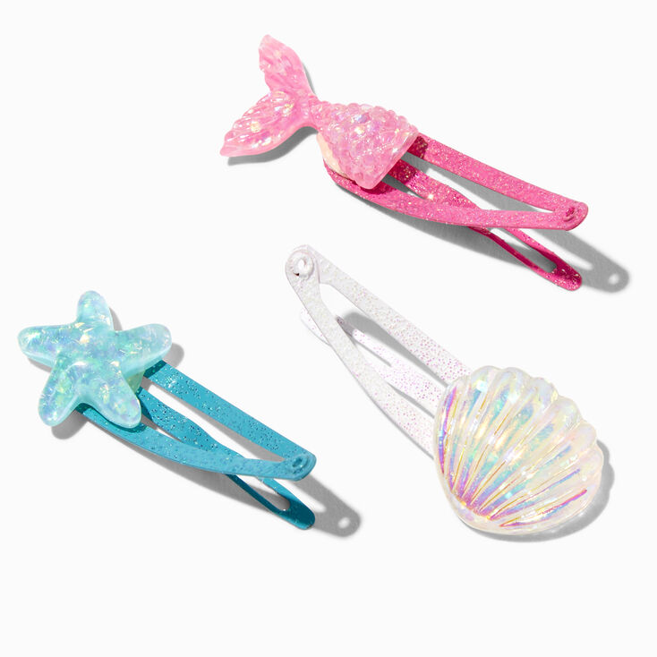 Claire&#39;s Club Mermaid Polyresin Snap Hair Clips - 6 Pack,