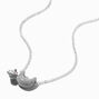 Collier &agrave; pendentif couleur argent&eacute;e koala qui se balance,