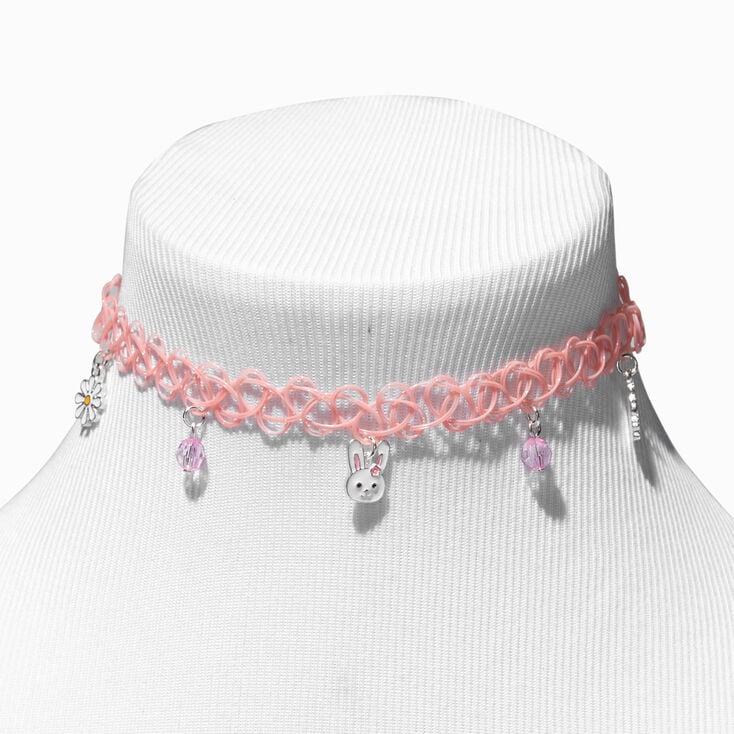 Easter Charms Tattoo Choker Necklace,