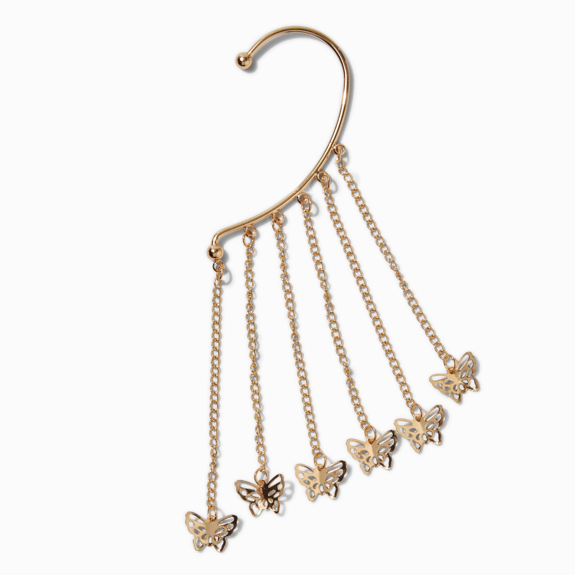 Claire's Manchette d'oreille frange papillon couleur dorée