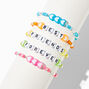 Best Friends Neon Heart Seed Bead Stretch Bracelets - 5 Pack,