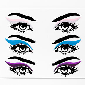 Neon Winged Eyeliner Stickers - 3 Pack,
