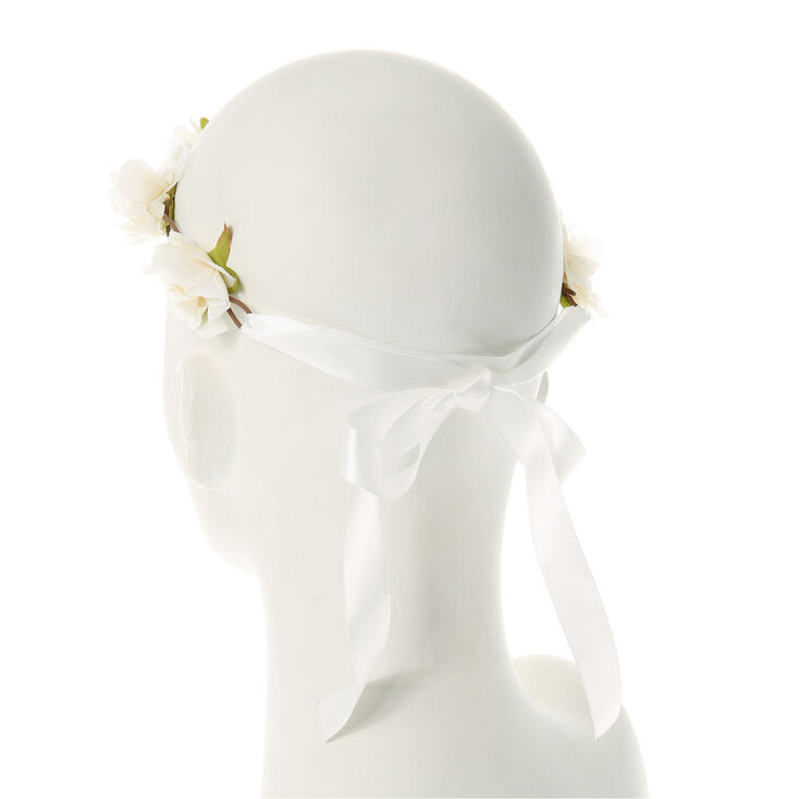 Pretty Cream Floral Headwrap,