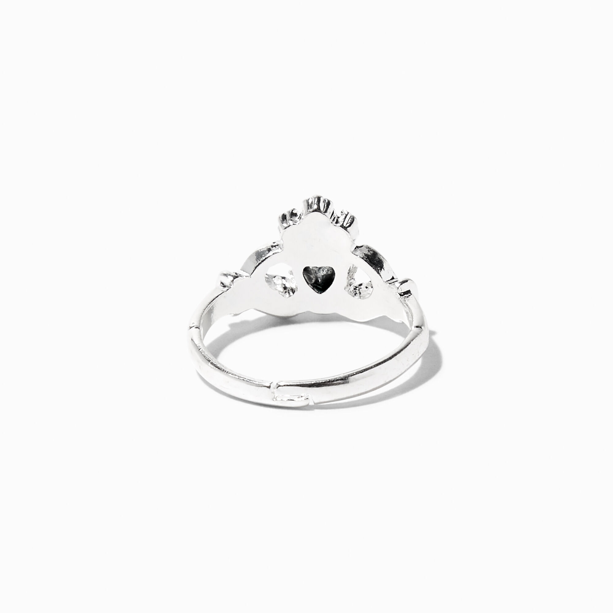 Silver Claddagh Birthstone Ring - May,