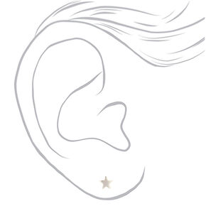 Sterling Silver Star Stud Earrings,